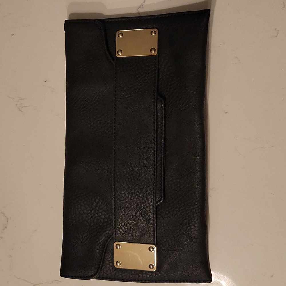 faux leather clutch bag